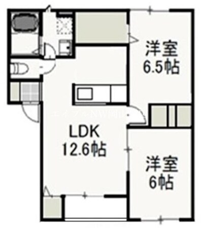 備前西市駅 徒歩18分 2階の物件間取画像